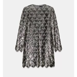 Zara ZW Collection Sequin Mini Dress NWT Size S